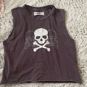 SoulCycle Skull Graphic crop Muscle Tee - purple